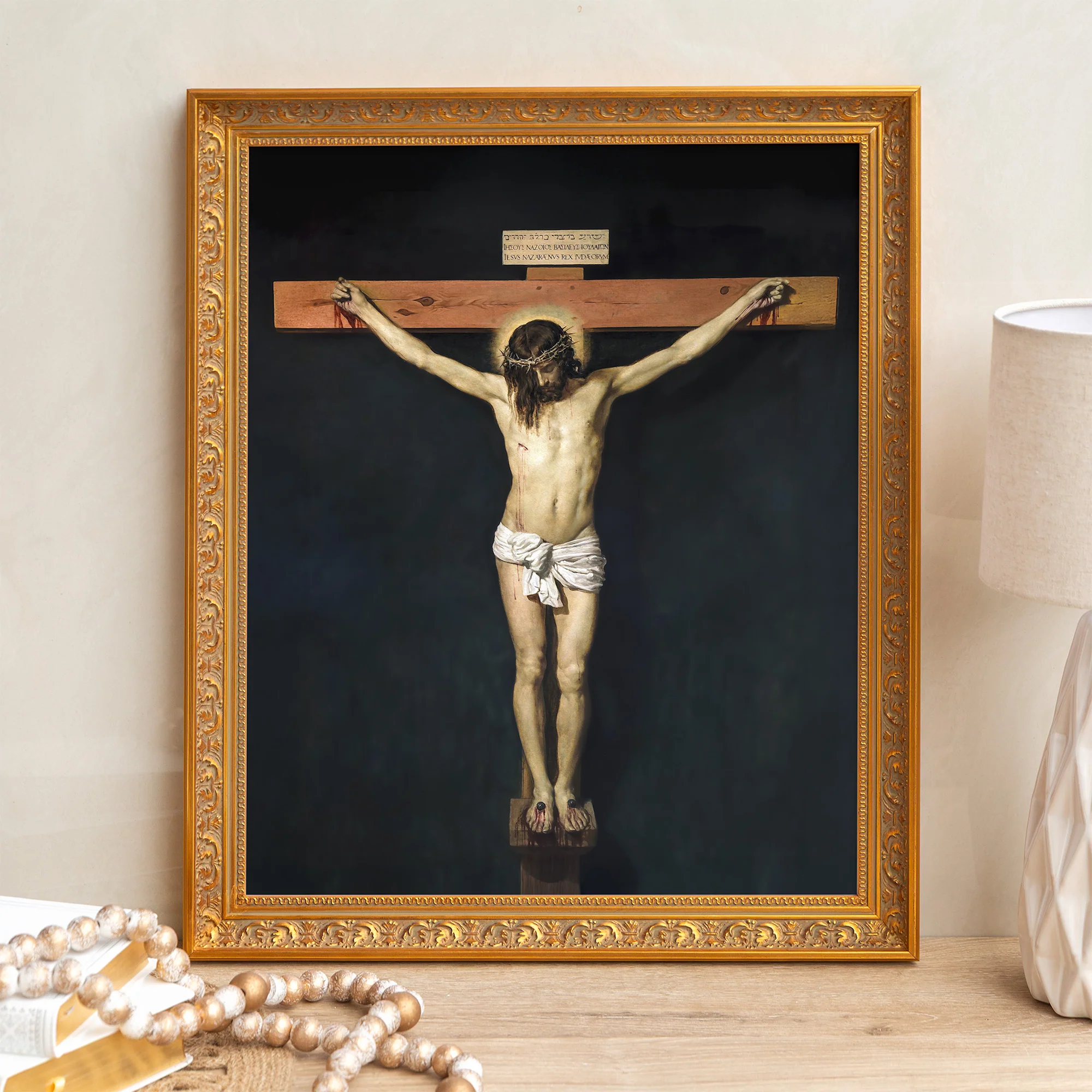 Velasquez Christ Crucified Framed Canvas - Sacred Signature Collection