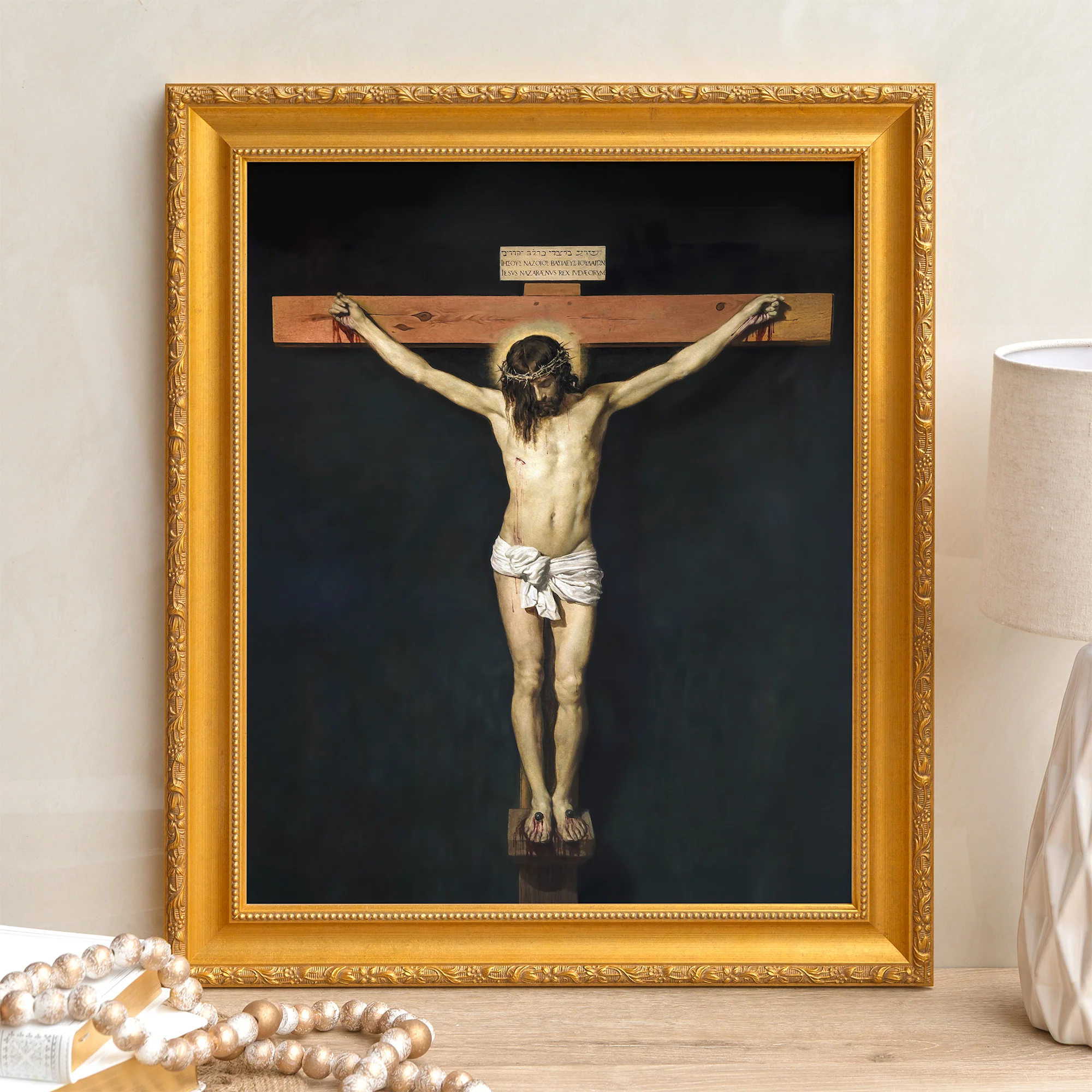 Velasquez Christ Crucified Framed Canvas - Sacred Signature Collection - Image 4