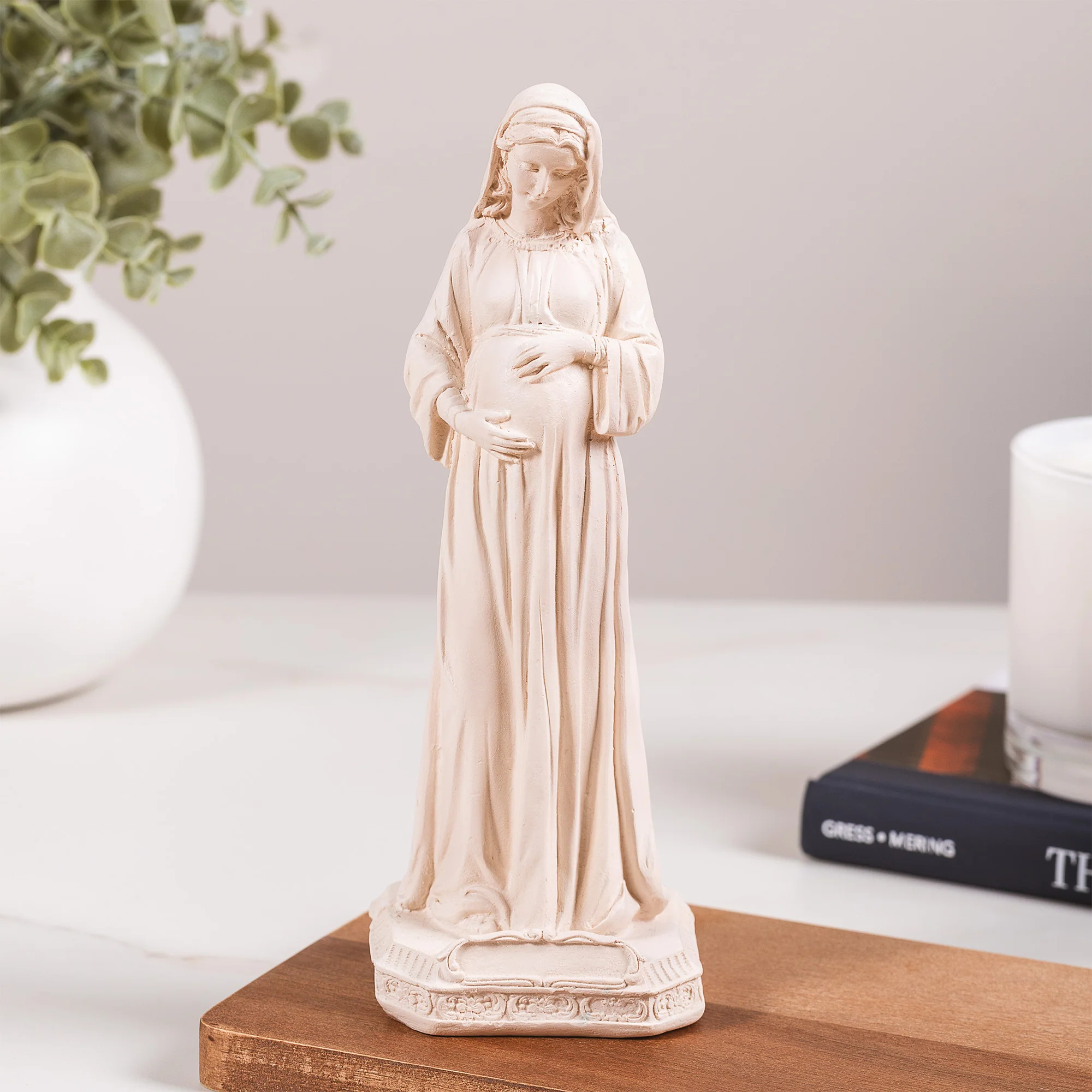 Virgin of Sweet Expectation - White or Hand Painted  - 8"