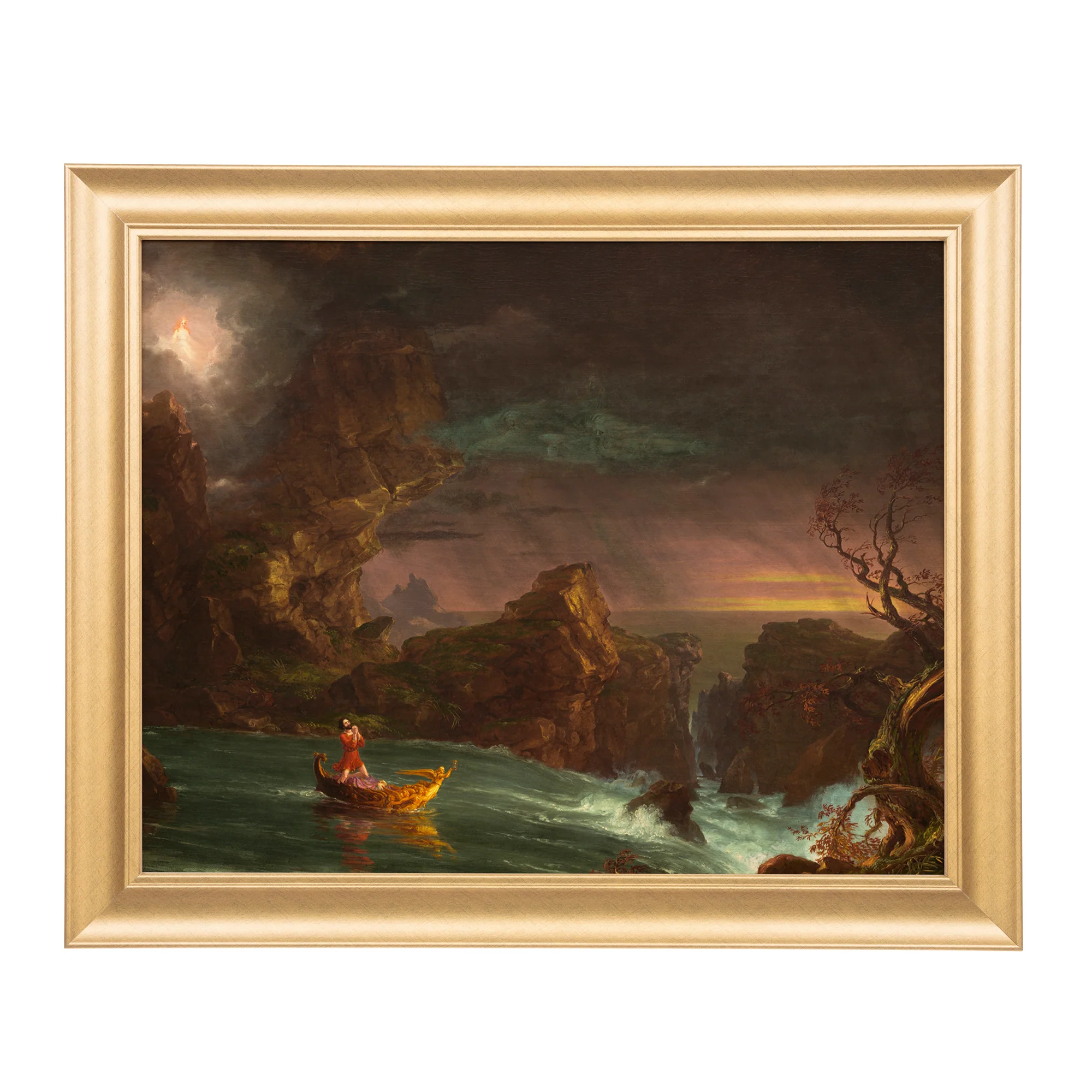Voyage of Life 3 Manhood Antique Gold Framed Print - Multiple Sizes - Image 2