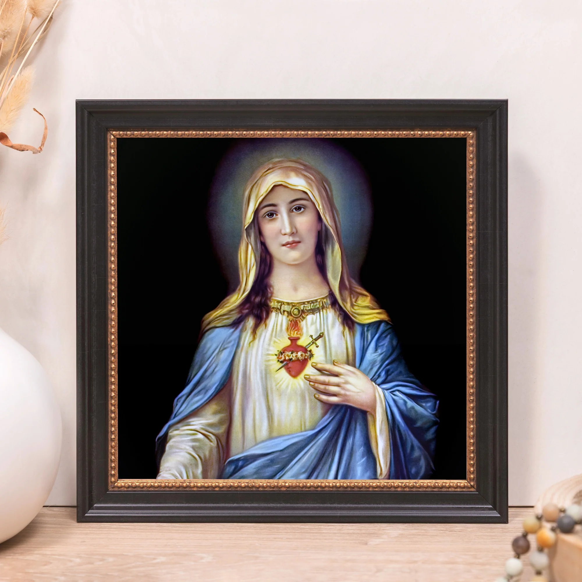 Zabateri's Immaculate Heart Framed Canvas - Sacred Mini Collection - Image 9