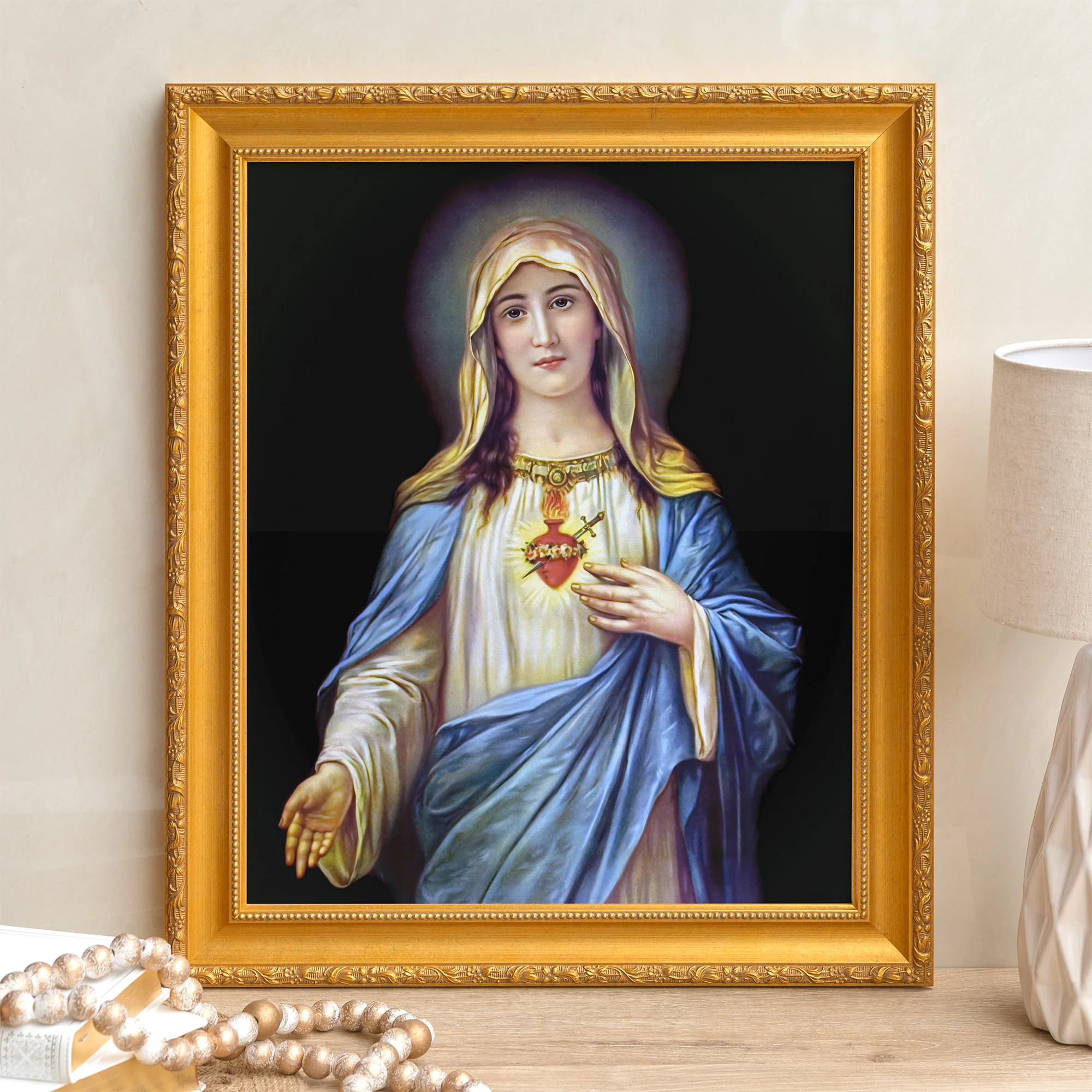 Zabateri's Immaculate Heart Framed Canvas - Sacred Signature Collection - Image 9